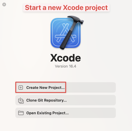 Start with Xcode - Step 2